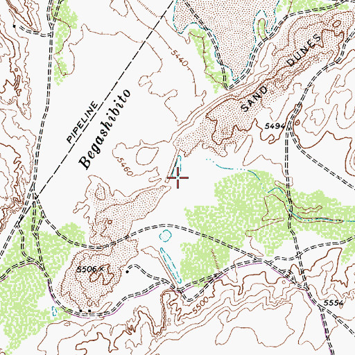Topographic Map of Porcupine Wash, AZ