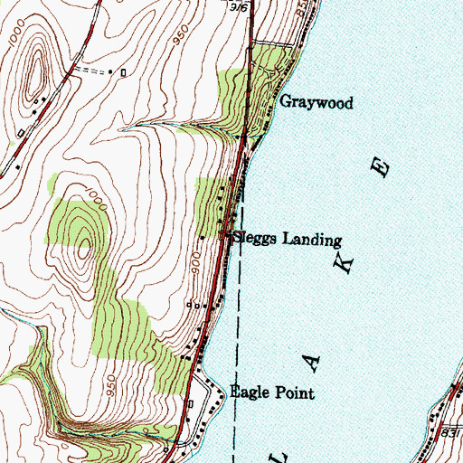 Topographic Map of Sleggs Landing, NY