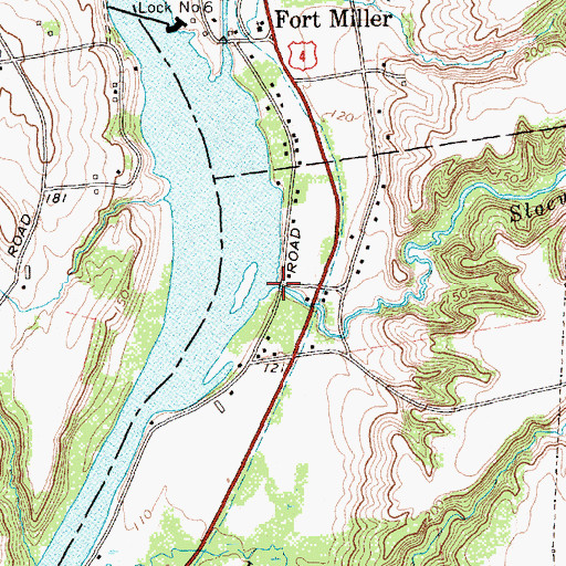 Topographic Map of Slocum Creek, NY