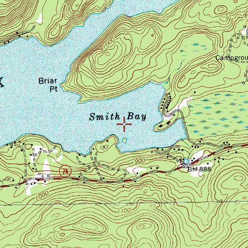 Topographic Map of Smith Bay, NY