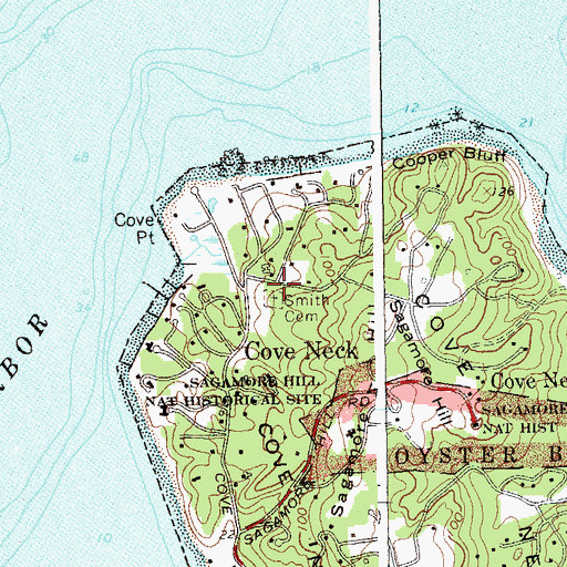Topographic Map of Smith Cemetery, NY