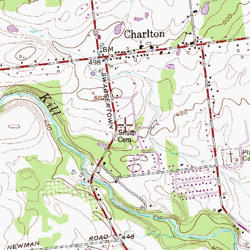 Topographic Map of Jeremiah Smith Cemetery, NY