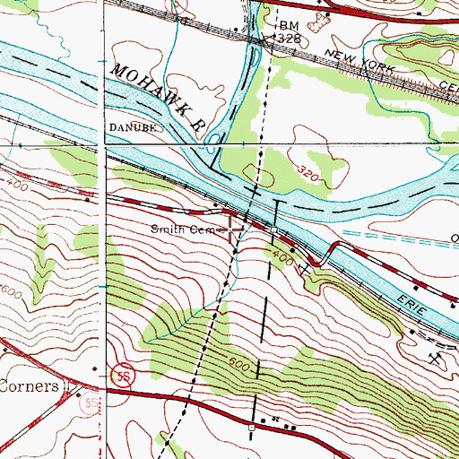 Topographic Map of Smith Cemetery, NY
