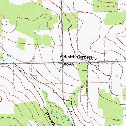 Topographic Map of Smith Corners, NY