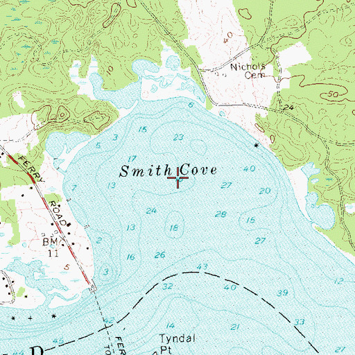 Topographic Map of Smith Cove, NY