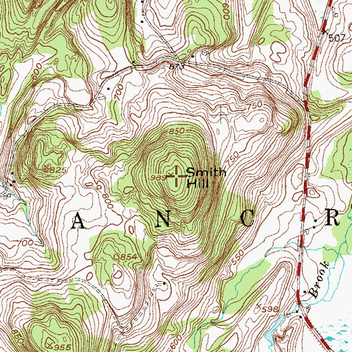 Topographic Map of Smith Hill, NY