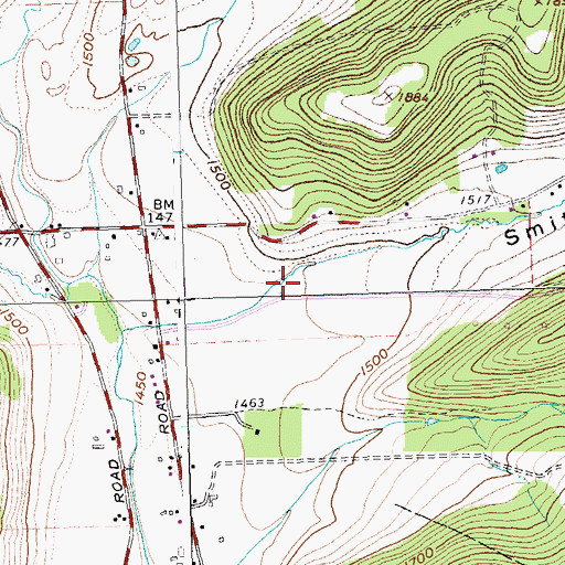 Topographic Map of Smith Hollow, NY