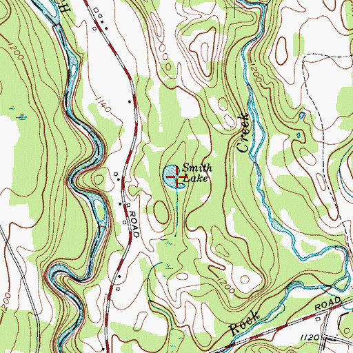 Topographic Map of Smith Lake, NY