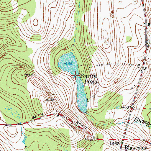 Topographic Map of Smith Pond, NY