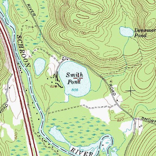 Topographic Map of Smith Pond, NY