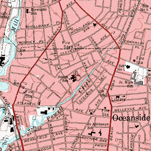 Topographic Map of Florence A Smith School 2, NY