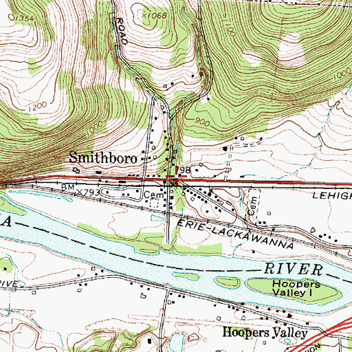Topographic Map of Smithboro, NY