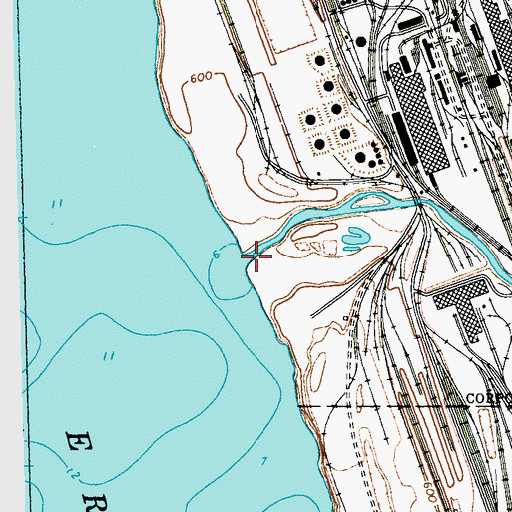 Topographic Map of Smoke Creek, NY