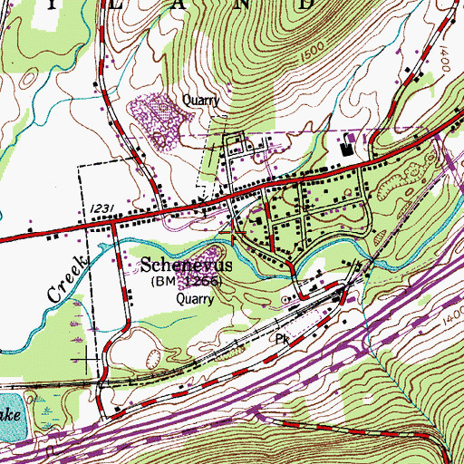 Topographic Map of Smoky Hollow, NY