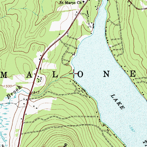 Topographic Map of Snake Brook, NY