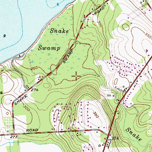 Topographic Map of Snake Creek, NY