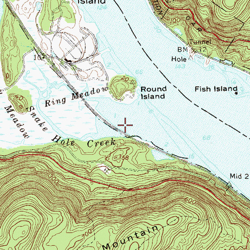 Topographic Map of Snake Hole Creek, NY