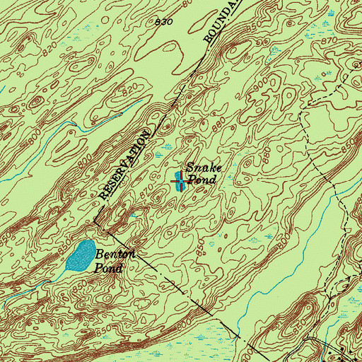 Topographic Map of Snake Pond, NY