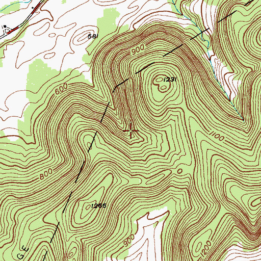 Topographic Map of Snake Ridge, NY