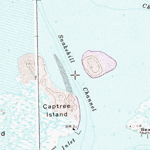 Topographic Map of Snakehill Channel, NY