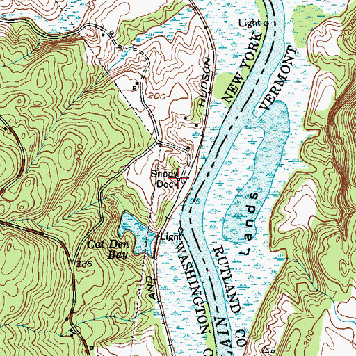 Topographic Map of Snody Dock, NY