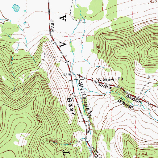 Topographic Map of Snow Brook, NY
