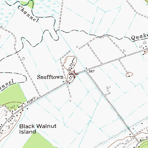 Topographic Map of Snufftown, NY