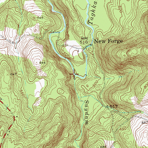 Topographic Map of Snydam Creek, NY