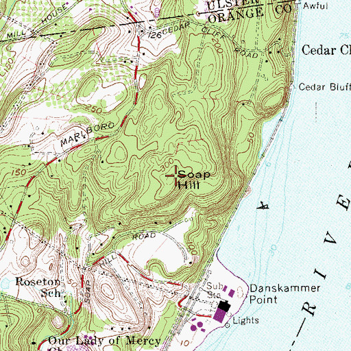 Topographic Map of Soap Hill, NY