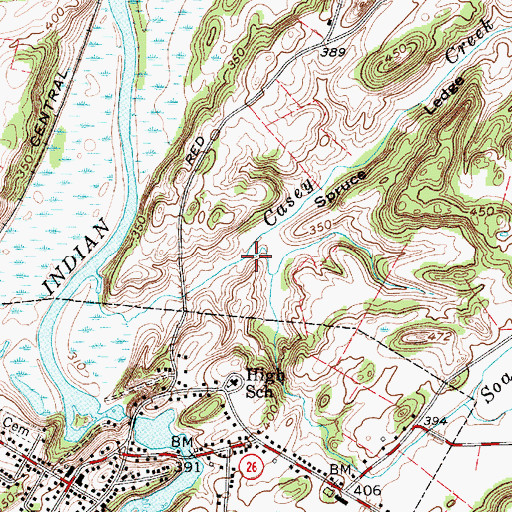 Topographic Map of Soapstone Creek, NY