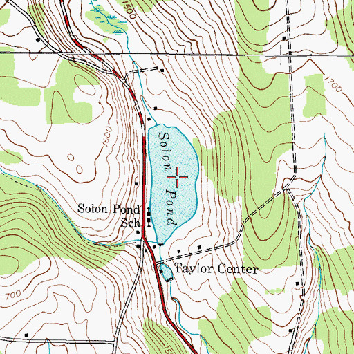 Topographic Map of Solon Pond, NY