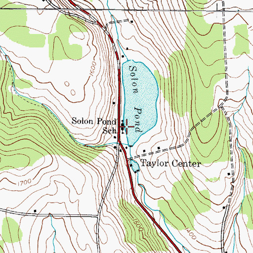 Topographic Map of Solon Pond School, NY
