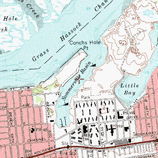 Topographic Map of Sommerville Basin, NY