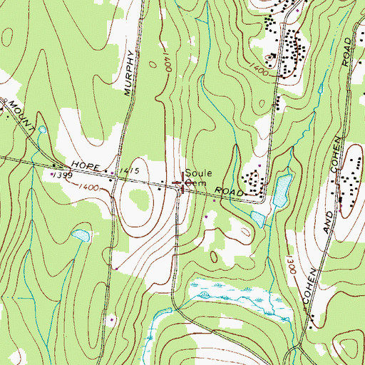 Topographic Map of Soule Cemetery, NY