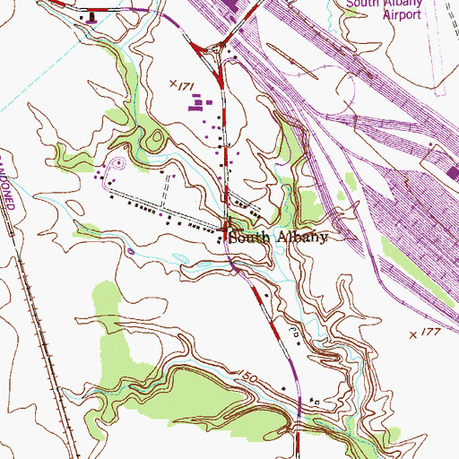 Topographic Map of South Albany, NY