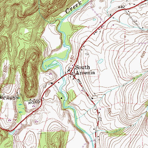 Topographic Map of South Amenia, NY