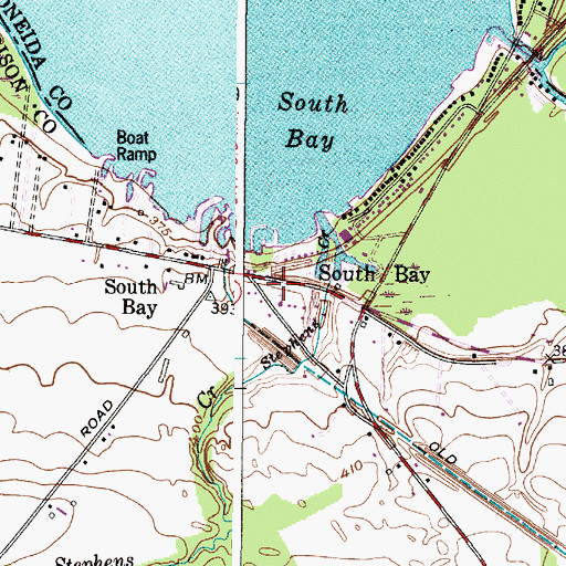 Topographic Map of South Bay, NY