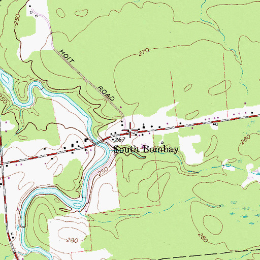Topographic Map of South Bombay, NY