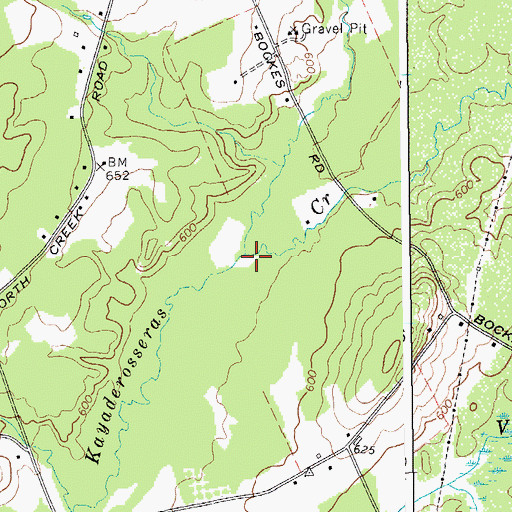 Topographic Map of South Branch Kayaderosseras Creek, NY
