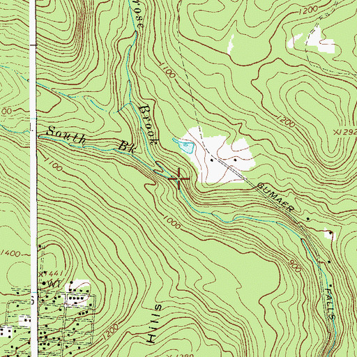 Topographic Map of South Brook, NY