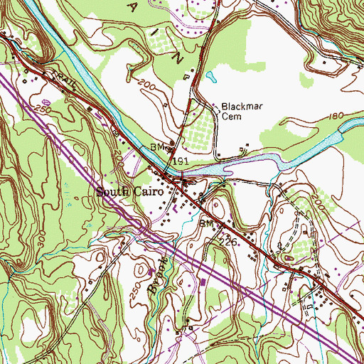 Topographic Map of South Cairo, NY