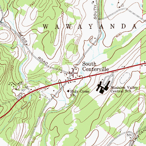 Topographic Map of South Centerville, NY
