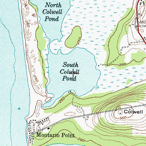 Topographic Map of South Colwell Pond, NY