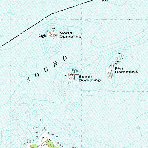 Topographic Map of South Dumpling, NY