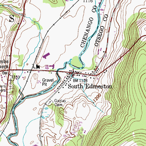 Topographic Map of South Edmeston, NY