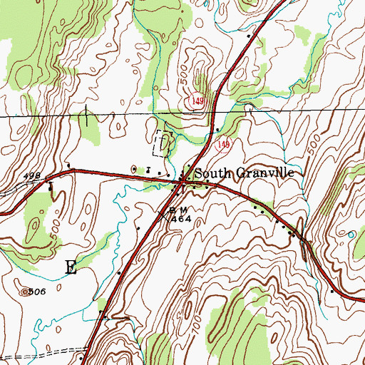 Topographic Map of South Granville, NY