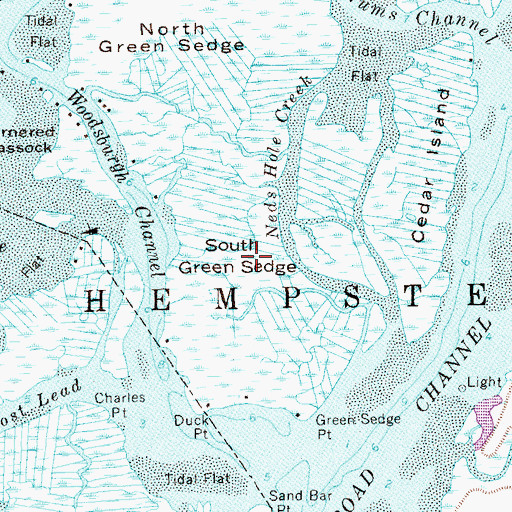 Topographic Map of South Green Sedge, NY