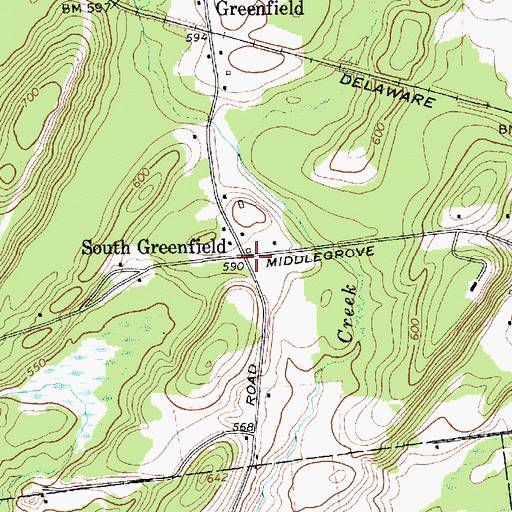 Topographic Map of South Greenfield, NY