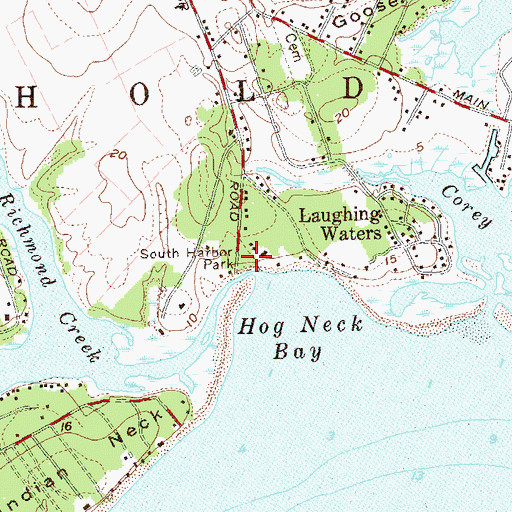 Topographic Map of South Harbor Park, NY