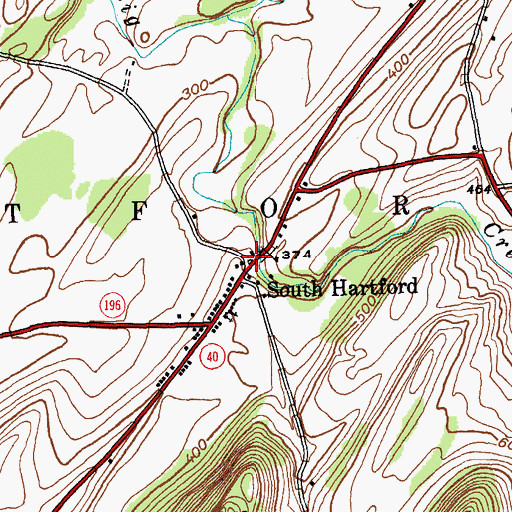Topographic Map of South Hartford, NY